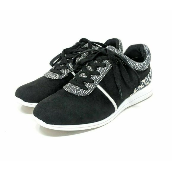 Isaac Mizrahi Live! Suede Contrast Dot Lace-Up Sneakers Size 10m - Picture 2 of 5